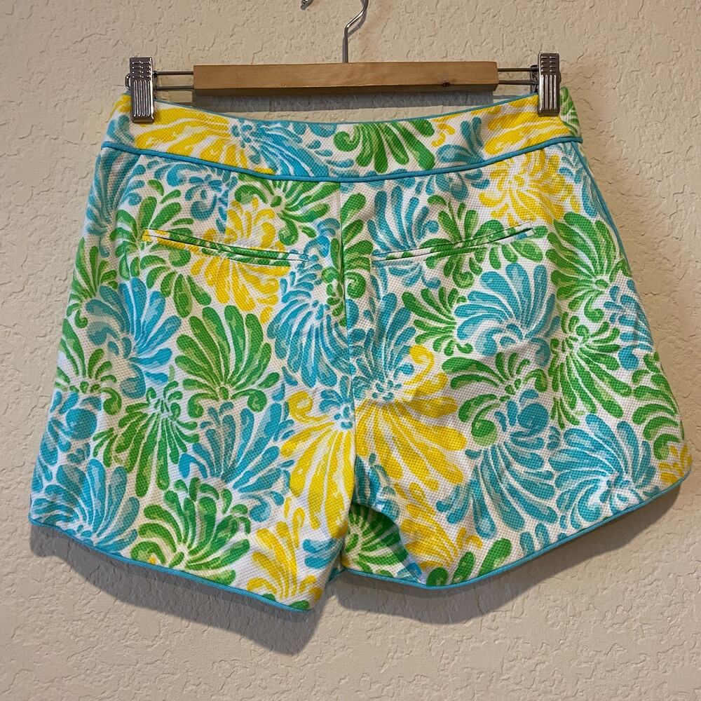 Elizabeth Mckay Hayden Short Size 2 Blue Green Stretch Resort Beach Vacay‎ NWT - Picture 4 of 10